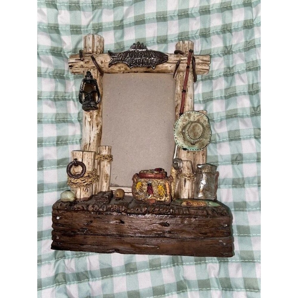 Vintage 2001 Fishing Picture frame